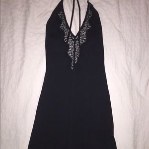Free People Black Lace Knit Dress